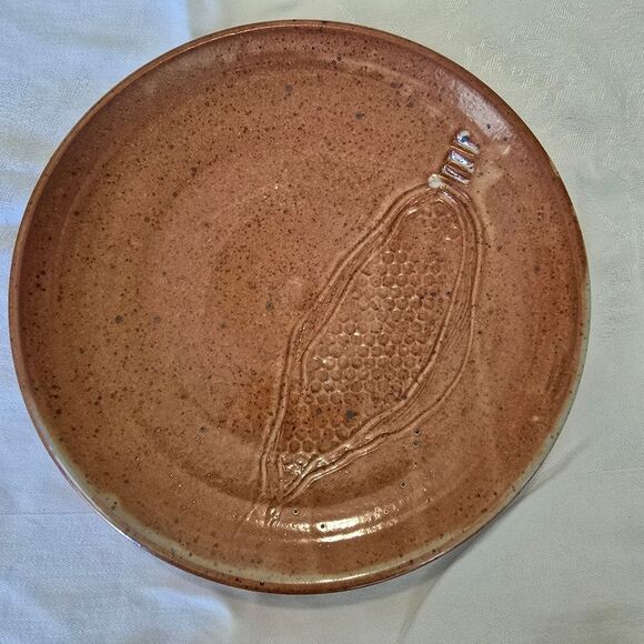 Robert Bob Hasselle Art Pottery Studio Stonware Plate 10" Vintage - Picture 4 of 9